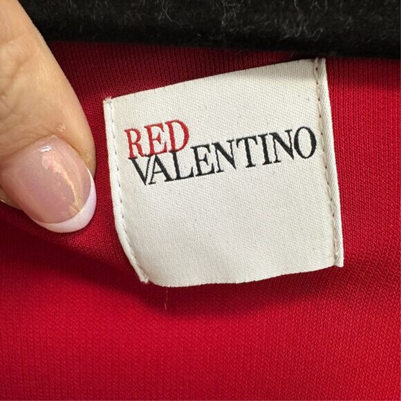 RED VALENTINO Red plunging Neckline Cocktail Dress Size S - Picture 6 of 8
